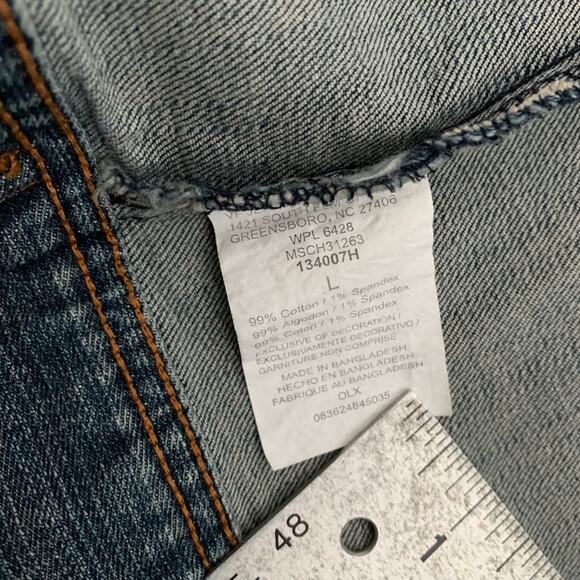 Vintage Handmade Floral Embellished Women’s Denim Blue Jean Jacket 90s - Picture 10 of 10